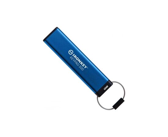 USB флеш накопичувач Kingston 128GB IronKey Keypad 200 Type-C Encrypted Blue USB 3.2 (IKKP200C/128GB), зображення 2