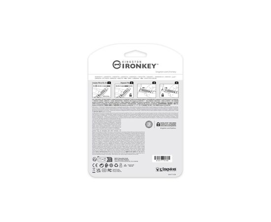 USB флеш накопичувач Kingston 128GB IronKey Keypad 200 Type-C Encrypted Blue USB 3.2 (IKKP200C/128GB), зображення 7