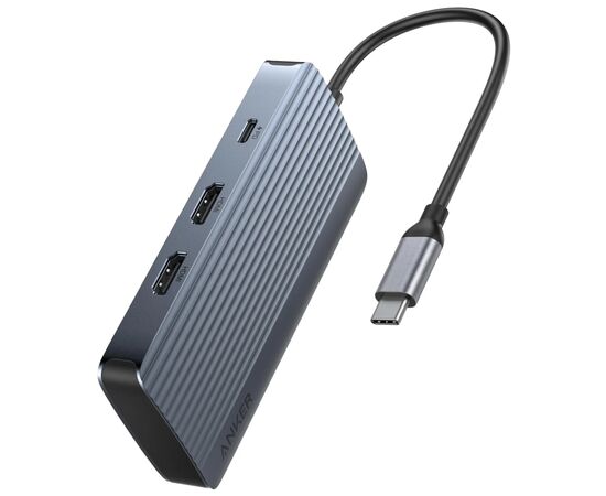 Концентратор USB-C 7-in-1 1xUSB-C PD100W + 2xHDMI + 4xUSB-A black Anker (A83740A2)