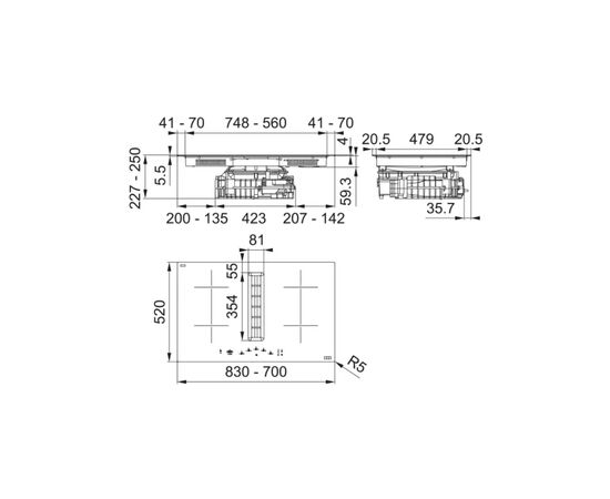 Варочная поверхность Franke Smart 2Gether FSM 7072 4RC R HI (340.0731.893), изображение 7