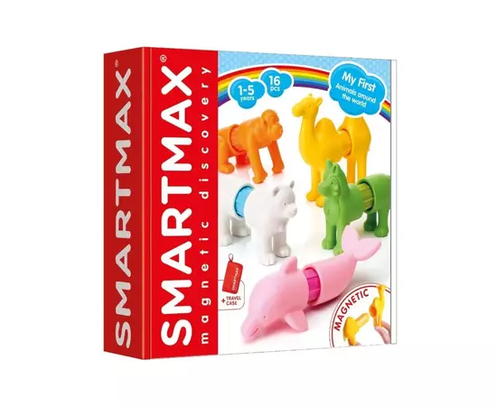 Конструктор Smartmax магнитный Мои первые животные мира (SMX 246)