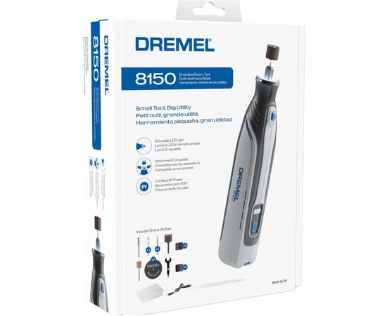 Гравер Dremel 8150-20 7.2В 1х2Ah, 5000-30000об/мин, LED-свет ЗУ, 0.43кг (F.013.815.0JA), изображение 3