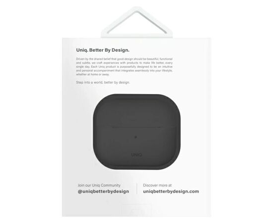 Чехол для наушников Uniq Lino AirPods 4 Silicone Ash Grey (8886463691373), изображение 6