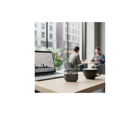 Чехол для наушников Uniq Lino AirPods 4 Silicone Ash Grey (8886463691373), изображение 9