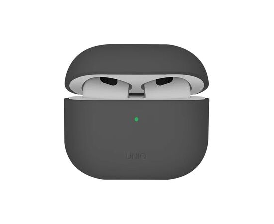 Чехол для наушников Uniq Lino AirPods 4 Silicone Ash Grey (8886463691373)
