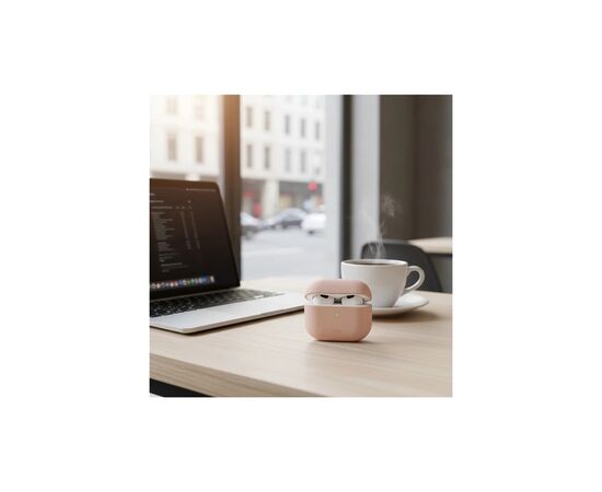Чехол для наушников Uniq Lino AirPods 4 Silicone Pink Blush (8886463691380), изображение 10