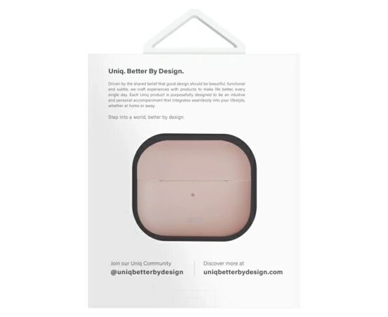 Чехол для наушников Uniq Lino AirPods 4 Silicone Pink Blush (8886463691380), изображение 7