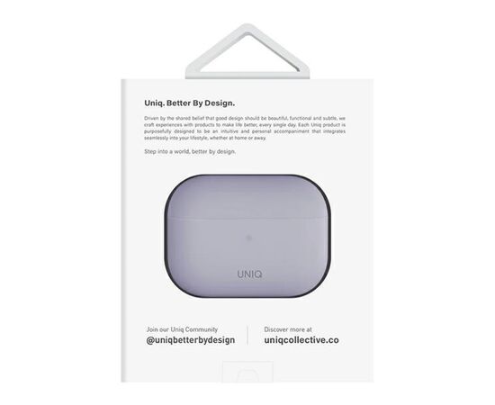 Чехол для наушников Uniq Lino AirPods Pro 2 gen Silicone Lilac lavender (8886463683569), изображение 6