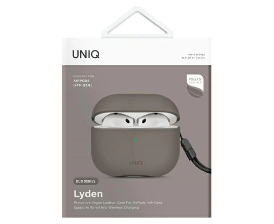 Чохол для навушників Uniq Lyden DS AirPods 4 Flint Grey (8886463691335), зображення 3