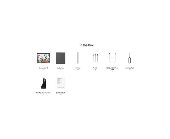 Графічний планшет Huion Kamvas Slate 13 + перчатка (KT1201), зображення 6