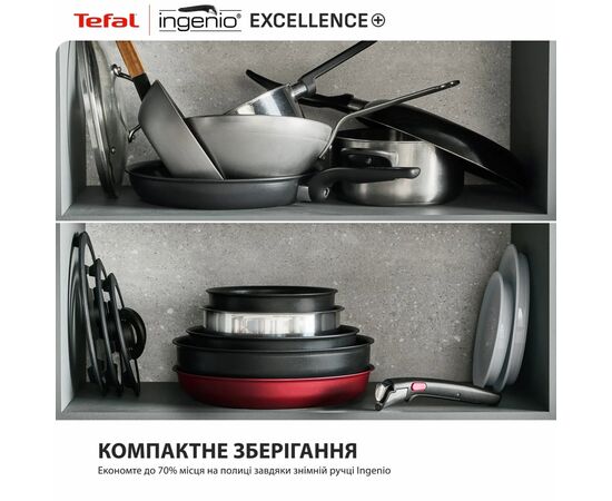 Набір посуду Tefal Ingenio Excellence+, 13 предметів, чорний (P0009753), зображення 5