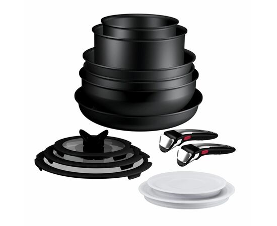 Набір посуду Tefal Ingenio Excellence+, 13 предметів, чорний (P0009753)
