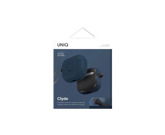 Чехол для наушников Uniq Clyde для AirPods 4 Lock Case Blue (8886463693209), изображение 5