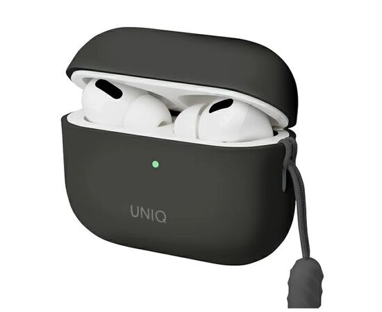 Чехол для наушников Uniq Lino AirPods Pro 2 gen Silicone Ash Grey (8886463683521), изображение 2