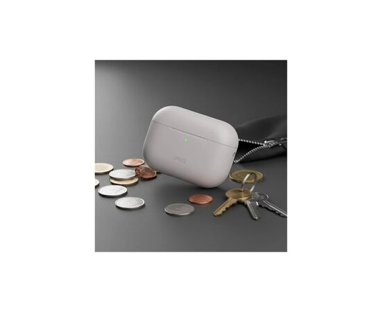 Чехол для наушников Uniq Lino для AirPods Pro 3 gen Silicone Grey (8886463696866), изображение 8