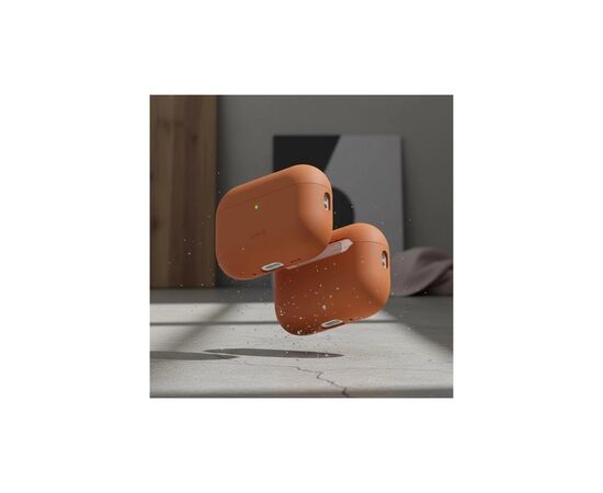 Чохол для навушників Uniq Lino для AirPods Pro 3 gen Silicone Orange (8886463696903), зображення 7