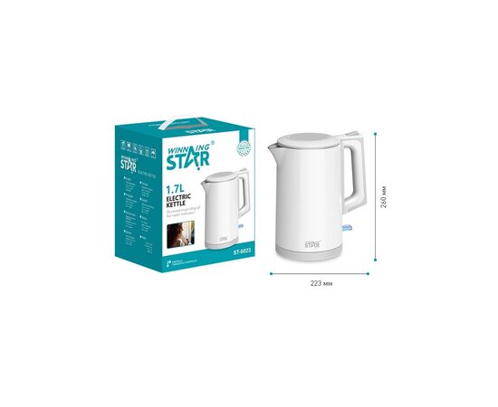 Электрочайник WINNINGSTAR ST-6023 White, изображение 6