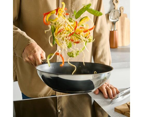 Сковорода Tefal ВОК Emotion+, 28см, чорний (E3271944), зображення 3