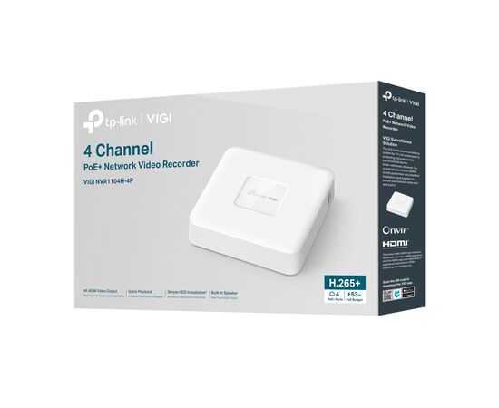 Регистратор для видеонаблюдения TP-Link VIGI-NVR1104H-4P, изображение 4