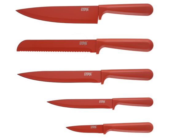 Набор ножей WINNINGSTAR ST-7804 5 предметів Red (WNNGS-ST-7804-RD)