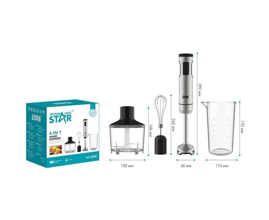 Блендер WINNINGSTAR ST-6500 1000W Silver, изображение 9