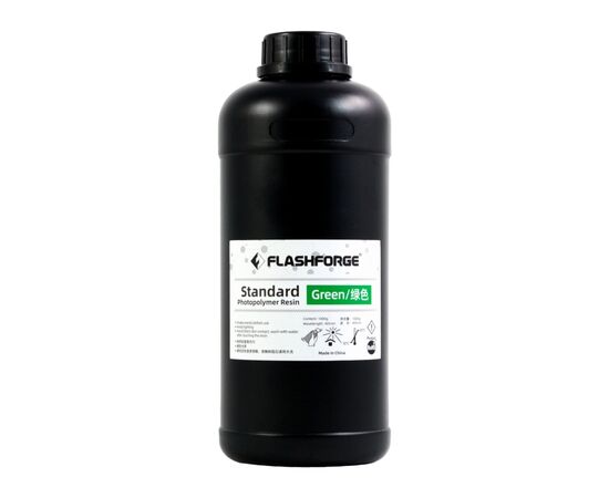 Фотополимерная смола Flashforge Resin Standart UV/LCD Green 1kg (20002085001)