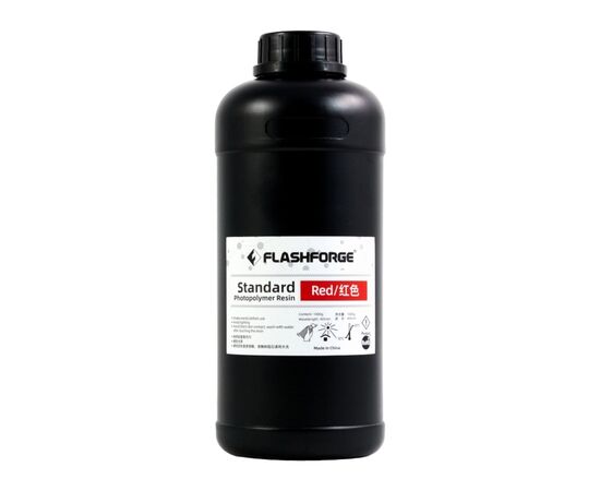 Фотополимерная смола Flashforge Resin Standart UV/LCD Red 1kg (20002086001)