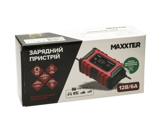 Сетевое зарядное устройство для АКБ Maxxter MX-CHR-12V6A 12V 6A (MX-CHR-12V6A), изображение 3