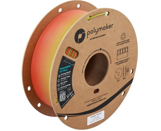 Пластик для 3D-принтера Polymaker HT-PLA 1,75mm 1kg GRADIENT TROPICAL (PA17012)