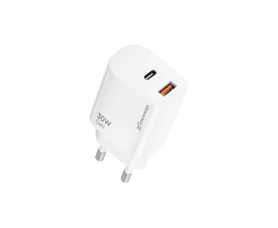 Зарядное устройство Grand-X GaN 1xUSB-C + 1xUSB QC3.0 36W white (CH-360W), изображение 3