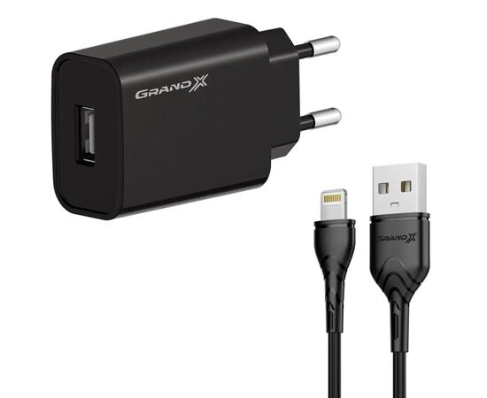 Зарядний пристрій Grand-X GaN USB-C 30W QC3.0 white (CH-390W)