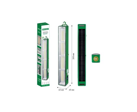 Фонарь NEWVEW NV-E967T Solar Panel 4000mAh Green (NWVW-NV-E967T-GN), изображение 6