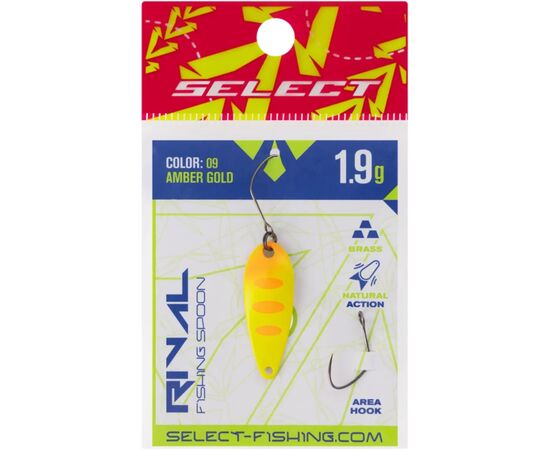 Блесна Select Rival 1.9g 30mm 09 Amber Gold (1870.79.89), изображение 2