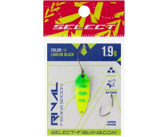 Блесна Select Rival 1.9g 30mm 11 LimeON Black (1870.79.90), изображение 2