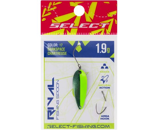 Блешня Select Rival 1.9g 30mm 17 DarkSpace Chartreuse (1870.79.96), зображення 2