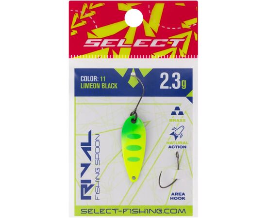 Блешня Select Rival 2.3g 30mm 11 LimeON Black (1870.80.10), зображення 2