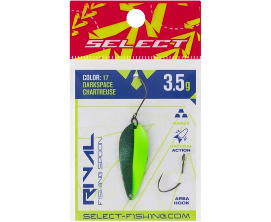 Блесна Select Rival 3.5g 34mm 17 DarkSpace Chartreuse (1870.80.33), изображение 2
