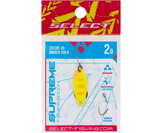 Блесна Select Supreme 2.0g 27mm 09 Amber Gold (1870.80.44), изображение 2