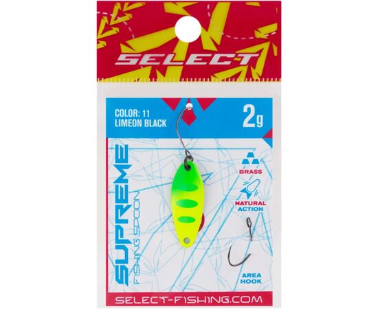 Блесна Select Supreme 2.0g 27mm 11 LimeON Black (1870.80.45), изображение 2
