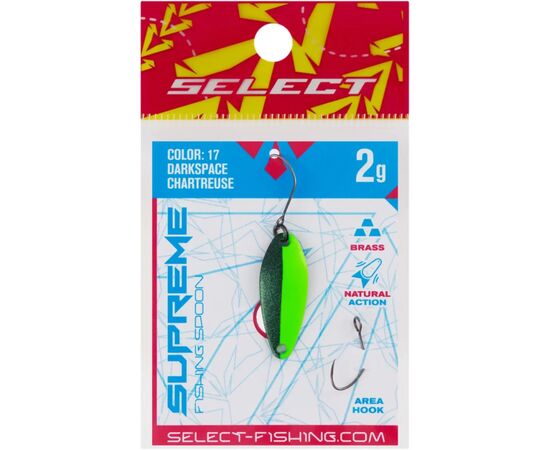 Блешня Select Supreme 2.0g 27mm 17 DarkSpace Chartreuse (1870.80.47), зображення 2
