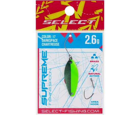 Блешня Select Supreme 2.6g 30mm 17 DarkSpace Chartreuse (1870.80.61), зображення 2