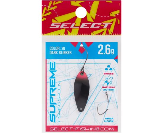 Блесна Select Supreme 2.6g 30mm 20 Dark Blinker (1870.80.64), изображение 2