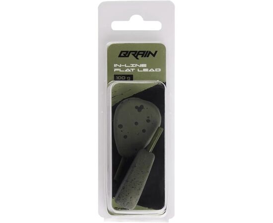 Грузило Brain In-Line Flat Lead 100g 2шт/уп Green (1858.32.06), зображення 2