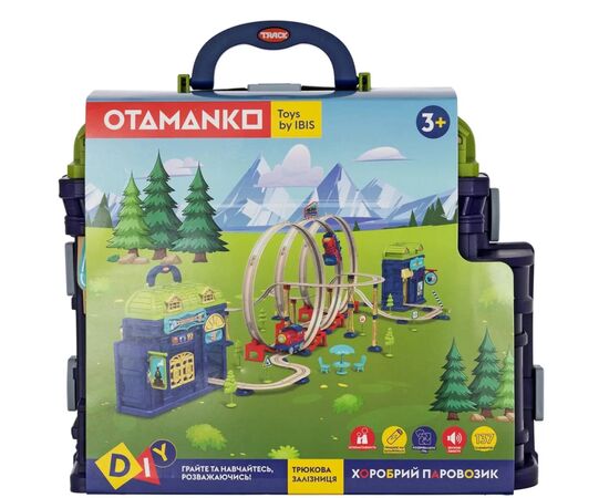 Залізниця Otamanko Хоробрий паровозик трюкова залізна дорога 137 деталей (89960), зображення 9