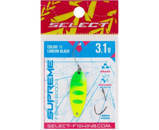 Блешня Select Supreme 3.1g 34mm 11 LimeON Black (1870.80.73), зображення 2