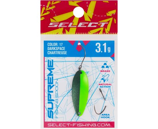 Блешня Select Supreme 3.1g 34mm 17 DarkSpace Chartreuse (1870.80.75), зображення 2