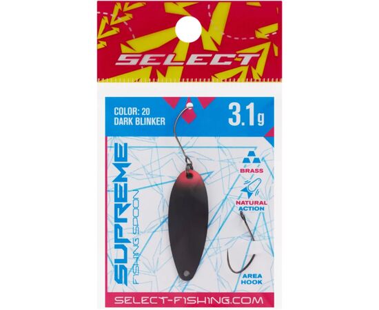 Блешня Select Supreme 3.1g 34mm 20 Dark Blinker (1870.80.78), зображення 2