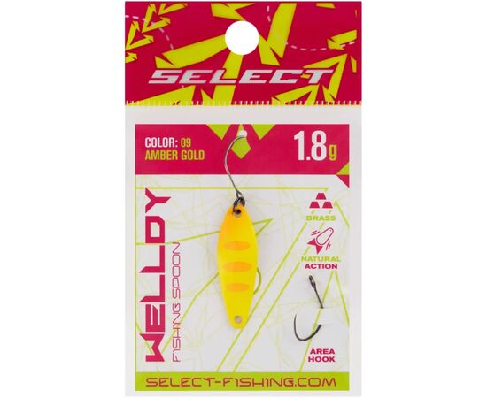 Блешня Select Welldy 1.8g 31mm 09 Amber Gold (1870.80.87), зображення 2
