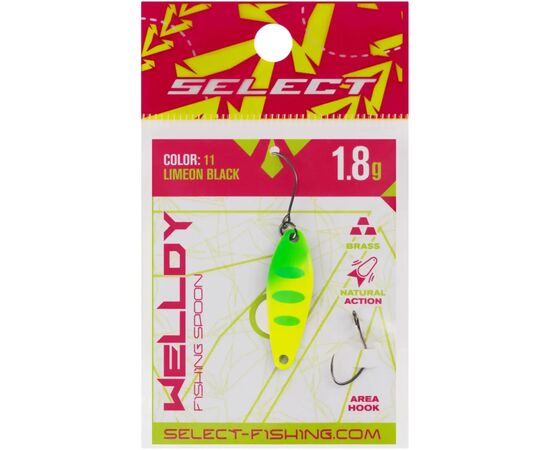 Блесна Select Welldy 1.8g 31mm 11 LimeON Black (1870.80.88), изображение 2