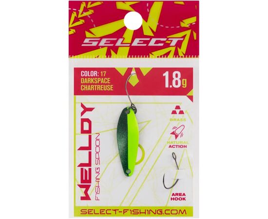 Блешня Select Welldy 1.8g 31mm 17 DarkSpace Chartreuse (1870.80.94), зображення 2